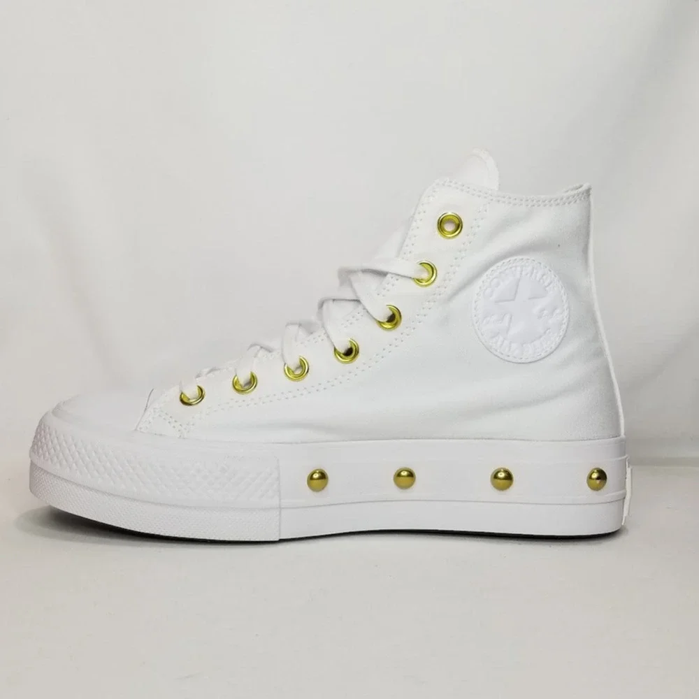 Converse CTAS Lift Platform Hi Tops Brand New Women's Size 8 White A06787C NWT - Picture 4 of 7